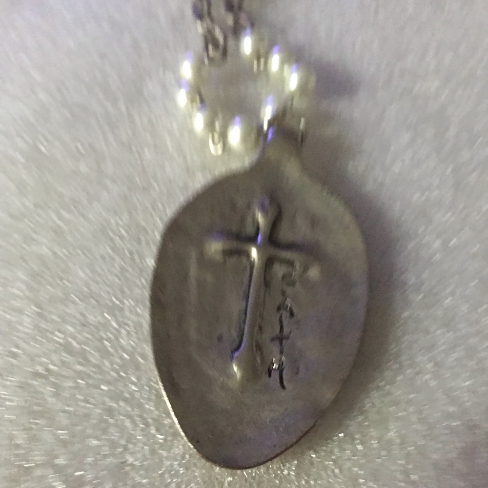 Silver Cross Pendant Necklace - Silver